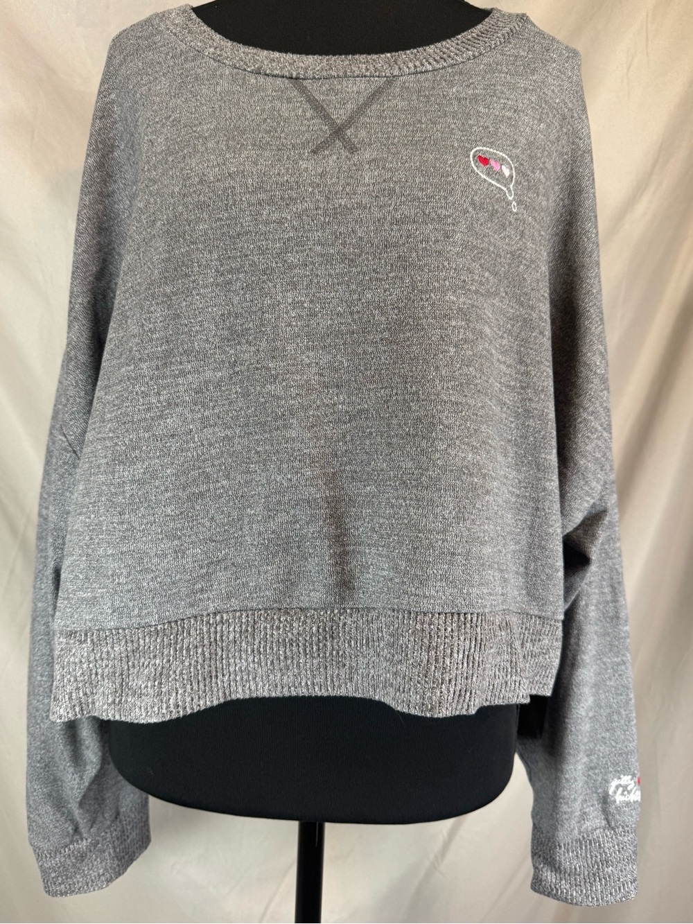 Gilly Hicks by Hollister‎ Cropped Sweatshirt Grey- Size Medium